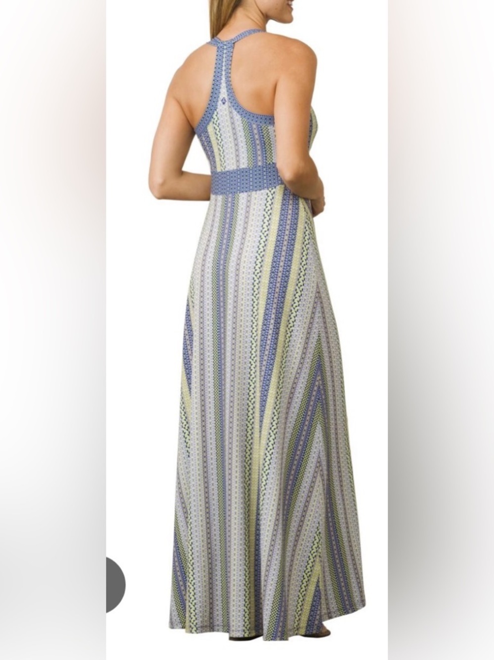 prAna Cali maxi dress built in bra striped casual sz XS
